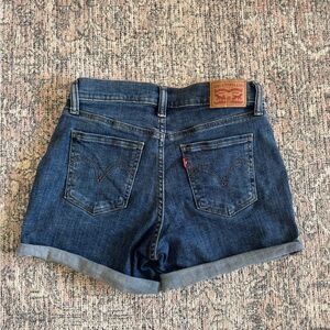 Levi's Blue Jean Shorts with Cuffed Hem